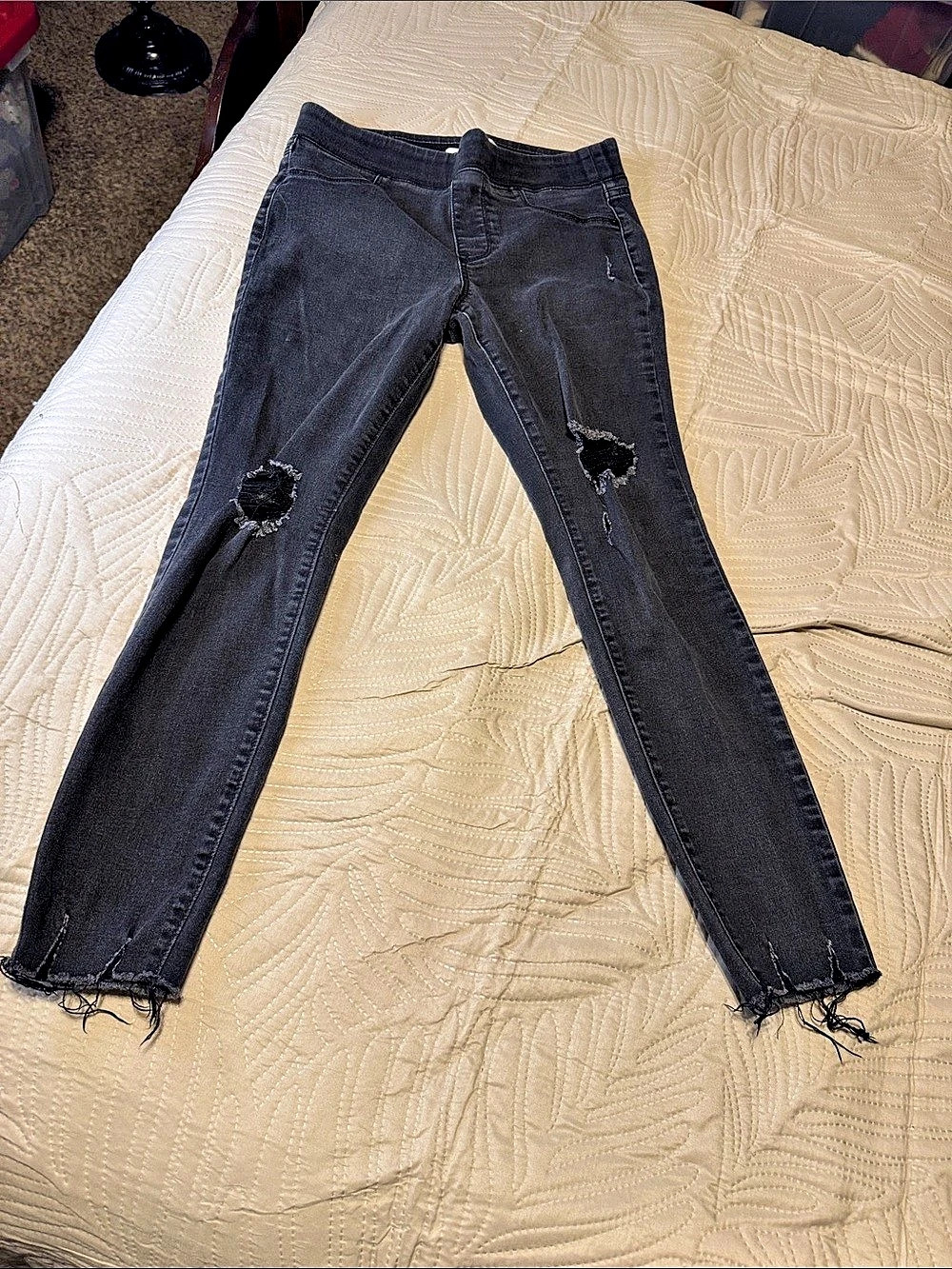 Old Navy Mid-Rise Rockstar Pull-On Jeggings Women's Gray Skinny Jeans Sz 8